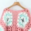 S36cf3cbf9f674b7789310dd3326b3d70K.webp Festival Finesse Tie-Front Boho Cardigan with Crochet Floral Details