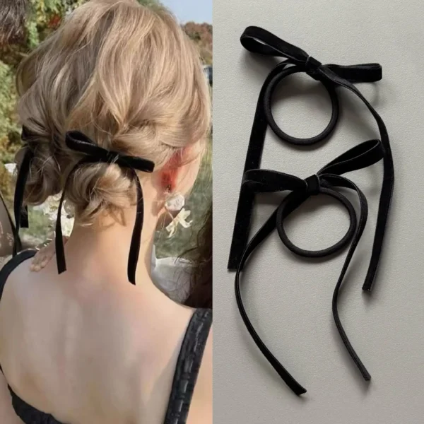 S3ab859caa3d2473fbd12cfca9c6464b2X.webp Romantic Black Velvet Bow Hair Ties