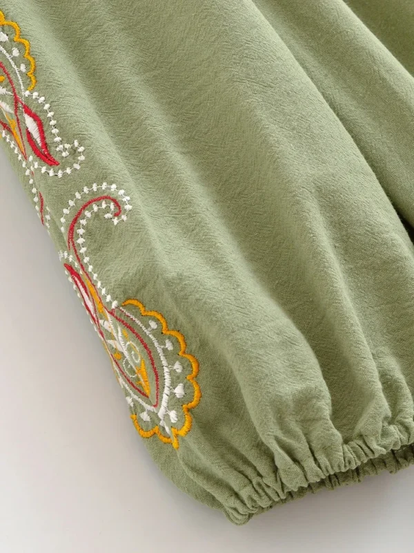 Willow Embroidered Boho Maxi Dress