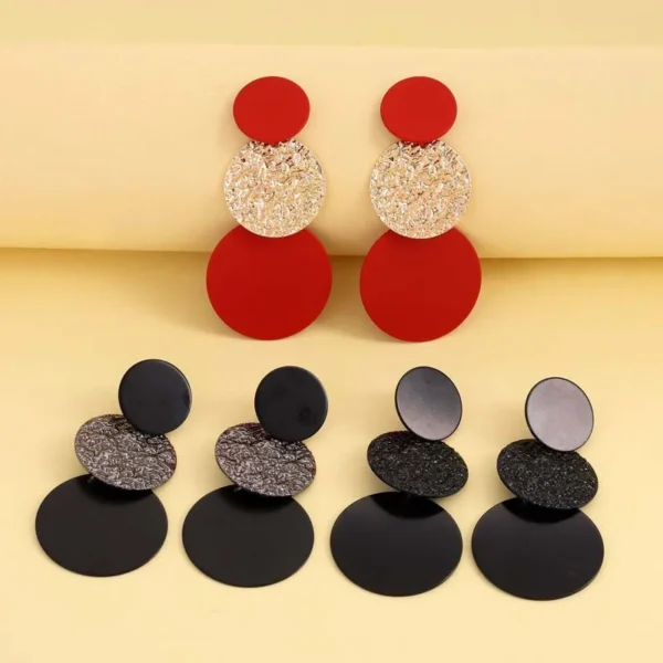 S3c24276acee34ded941ac77e47d7e2cfN.webp Bold Geometry Textured Geometric Drop Earrings