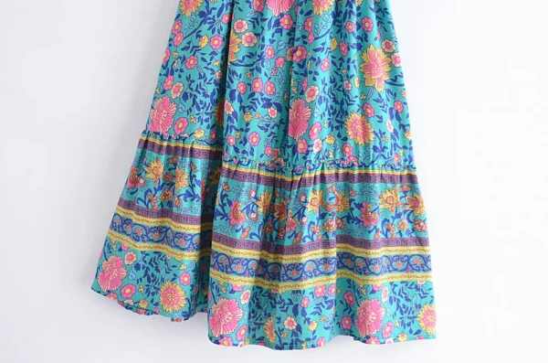Summertime Flirt Floral Wrap Dress with Tie Waist