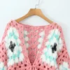 S42e9babecafe4370bd4904058b292de91.webp Festival Finesse Tie-Front Boho Cardigan with Crochet Floral Details