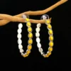 S434631a2620240c5b21d20c921930a53G.webp Western Chic Stone Hoop Statement Earrings