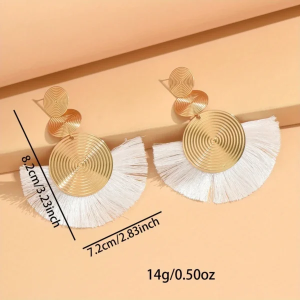 S43ca9035016e423980acfd99273c5d83E.webp Radiant Sunburst Tassel Statement Earrings