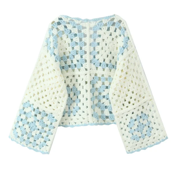 S451728d1459b4e5795ebb732f83827acb.webp Shoreline Daydream Handmade Boho Crochet Cardigan