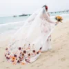 S45924e37ce6a4ea0810c080f785d0146R.webp The Meadowsweet Veil — Colourful Floral Embroidered Wedding Veil
