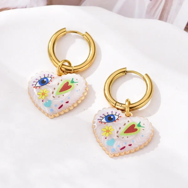 S462b700fe4d04e22a72b45415c30ed17w.webp Color Rush Artistic Hoop Earrings with Heart Dangles