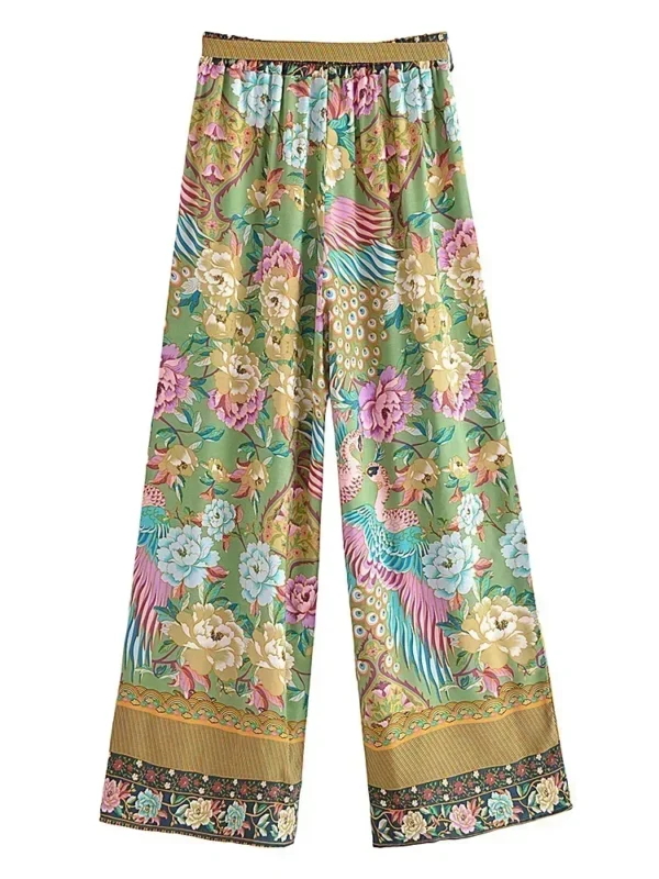 S467ac6c8370e4ad7821836f34c1d154a6.webp Peacock Floral Wide Leg Boho Pants