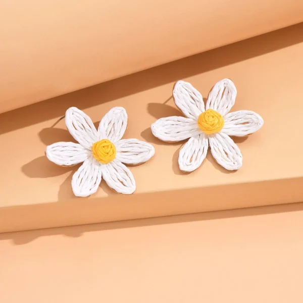 S498cea59463046e0a72de6ee005441825.webp Petal Whisper Handmade Flower Statement Earrings