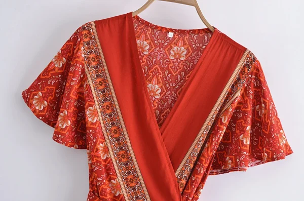 Summertime Flirt Floral Wrap Dress with Tie Waist