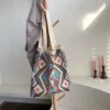 S49ff83a91ef2412da94d27271018b086E.webp Geometric Woven Boho Tote Bag