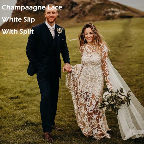 S4b85cd5ca96b4c6d9107b2b28fea0b90Y.webp The Folklore Gown — Boho Long Sleeve Lace Wedding Dress