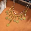 S4d3d460cfdac43b19a44d6112af7ef1cu.webp Festival Harmony Bohemian Coin Necklace Set with Bead Accents