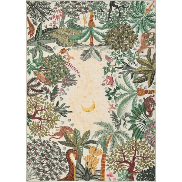 S542d2dbb94fa4c30b2175c9d86971ebcG.webp Midnight Jungle Reverie Boho Rug