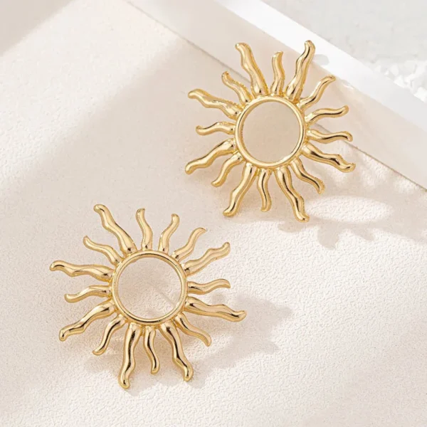 S5432e3294cdc40fa9bbcef0d1bcfb97cF.webp Sunshine-Inspired Boho Earrings Radiating Warmth and Joy