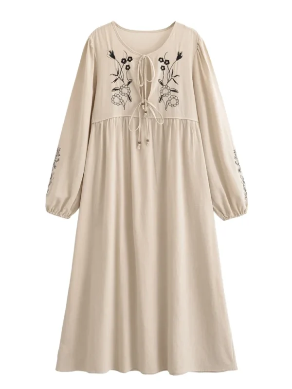 Willow Embroidered Boho Maxi Dress