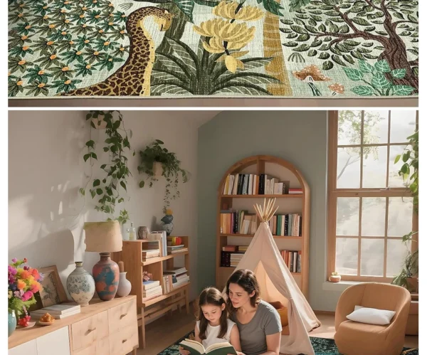 S559ee8412e7747eb9e1d844243de1ff7S.webp Midnight Jungle Reverie Boho Rug