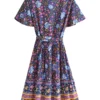 Summertime Flirt Floral Wrap Dress with Tie Waist