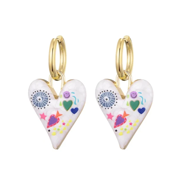S58135740f2574b86aa3561afeeda5450L.webp Beautiful Heart Evil Eye Charm Earrings