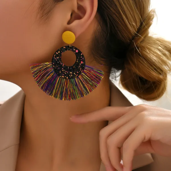 S5835666b78e84c42b3895621f85e3a65P.webp Dreamy Iridescent Stardust Fan Shaped Earrings