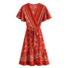 Summertime Flirt Floral Wrap Dress with Tie Waist
