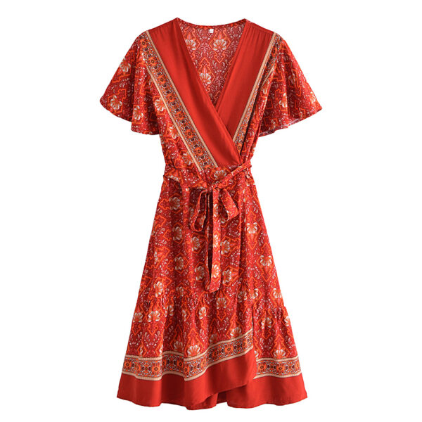 Summertime Flirt Floral Wrap Dress with Tie Waist