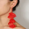S593a3f57391047feba9c2007399b4965A.webp Floral Cascade Statement Dangle Earrings