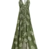 S5bd5a3850f8a4285b2fbfa172dd4fe417.webp Desert Bloom: Floral Print Backless Halter Maxi with Tassel Hem