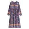 S5bda07172093480f9dbf5c1f899c44fbX.webp Wilderness Boho Floral Bohemian Dress with Tassels and Tie-Front