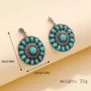 S5e4114cf7b334ee3b1185e814a7179713.webp Intricate Silver Boho Earrings with Turquoise Accents