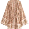 S6093c8610ef24bdfab37c8eb254e25d03.webp Sunkissed Dreams Floral Kimono Robe with Belt Tie