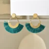 S6248f7dc632a4dd0ac0b95d940853856O.webp Festival Spirit Fringe Hoop Earrings with Gold Accents