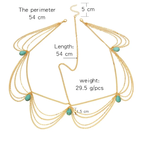 S628efeada497479fa355d02f2601438aC.webp Festival Dreams Layered Bohemian Gold Head Chain