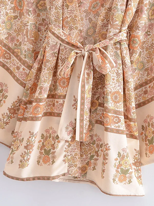S63e09c792a2445a1b41111384ffef8765.webp Sunkissed Dreams Floral Kimono Robe with Belt Tie