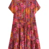 S669c4a2865934c66897bf239e5cea2b2g.webp Garden Path: Short Sleeve Tiered Floral Print Summer Dress