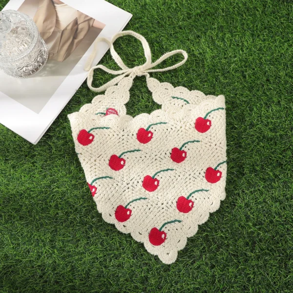 S670f0a101d1f46cc9ae744457941119a2.webp Cherry Handcrafted Crochet Hair Scarf Bandana