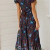 S6723886fecb34535a4a41e459744ede65.webp Romantic Midnight Bloom V-Neck Gown with Delicate Slit Boho Maxi Dress