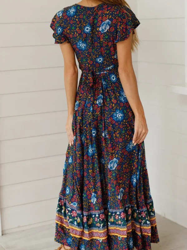 S6723886fecb34535a4a41e459744ede65.webp Romantic Midnight Bloom V-Neck Gown with Delicate Slit Boho Maxi Dress
