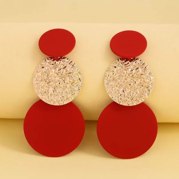S678d1c294b284e1bb7021479e48f42a2D.webp Bold Geometry Textured Geometric Drop Earrings