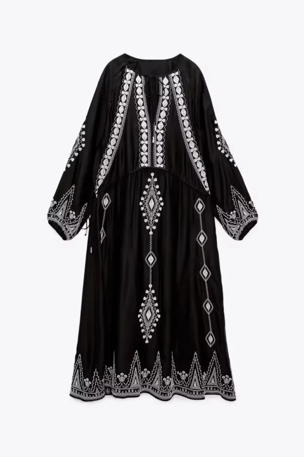 S686118c056c3452d802b60d3012b565ai.webp The Midnight Solstice Embroidered Dress