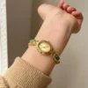 S68705292527e4dbfb1df361976b2d2a30.webp Elysian Gemstone Embellished Wristwatch with Bracelet Strap