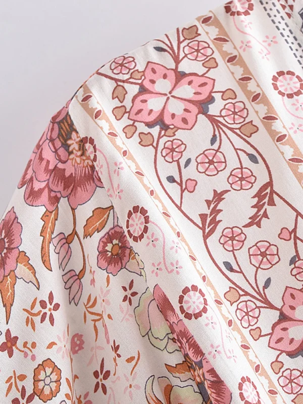Summertime Flirt Floral Wrap Dress with Tie Waist