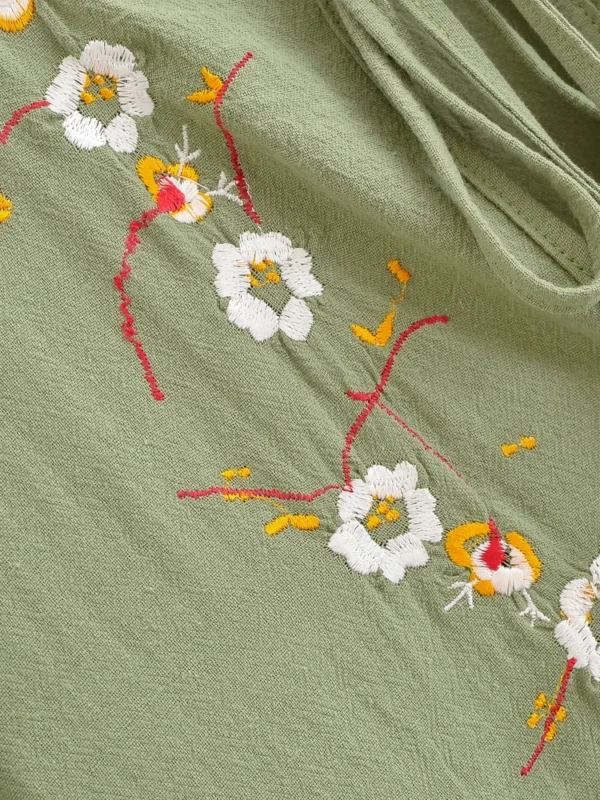 Willow Embroidered Boho Maxi Dress