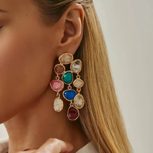 S6dae212c8842476b91ab6dffbc79e48eG.webp Colorful Statement Earrings with Cascading Gemstone Detail