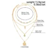S6e2f09023f5c4e0db47dfd9200dc7dcbm.webp Elements Lost and Found Gold Layered Necklace with Turquoise Details