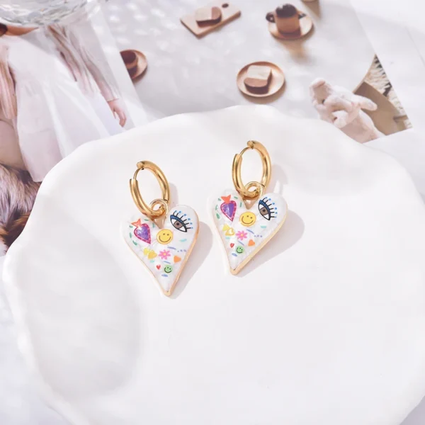 S7073d94eb03a44a39ec6355560a2d3d3C.webp Beautiful Heart Evil Eye Charm Earrings