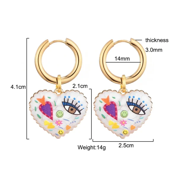 S713a79188b234fc69d564cd91c919e8ag.webp Color Rush Artistic Hoop Earrings with Heart Dangles