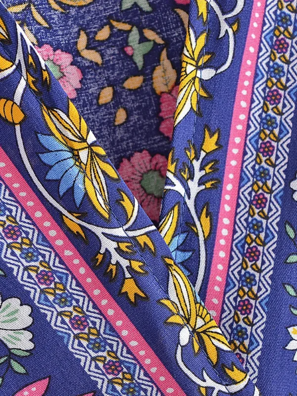 Summertime Flirt Floral Wrap Dress with Tie Waist