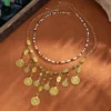 S741cdb9e0a574961b185bb35471f590dZ.webp Festival Harmony Bohemian Coin Necklace Set with Bead Accents
