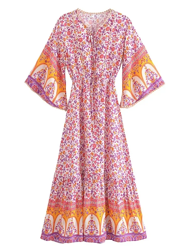 S751d82cacb5540e59977a50996d59d83w.webp Free Spirit Bohemian Dress with Flowing Sleeves and Floral Detail